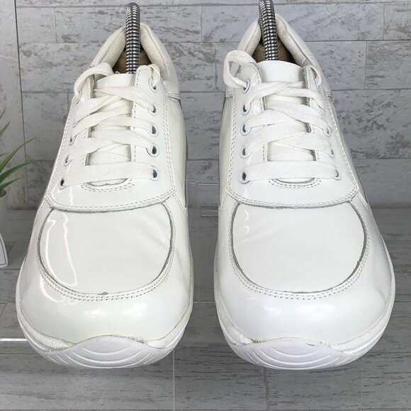 Alegria Cindi Lace Up White Patent Leather Comfort Nursing Shoes Size 39 CIN-600 - Picture 3 of 10